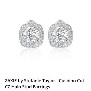 🔥8/$10🔥 Cushion Cut CZ Halo Stud Earrings
